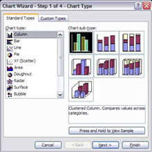 excel chart wizard icon