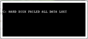 hard disk failed