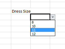 dress size